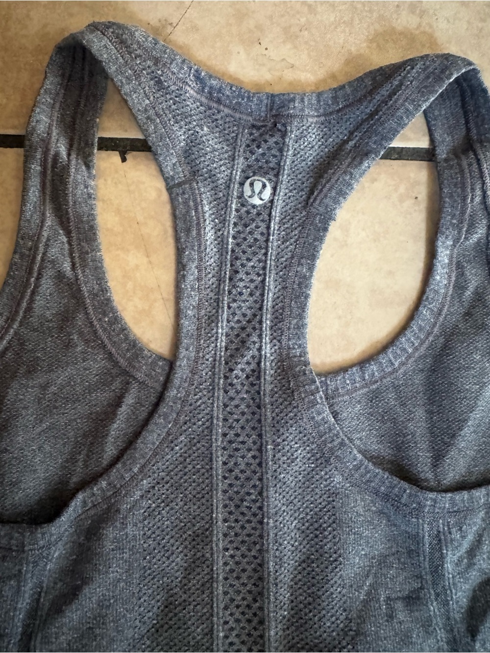 lululemon athletica Heather Charcoal Racerback Tank - Picture 6 of 10